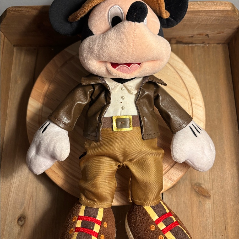 Disney Parks Adventure Mickey Mouse Plush Indiana Jones